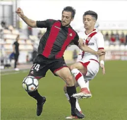  ?? PERE SERRA ?? Retorno Jorge Miramón, en el partido ante el Rayo Vallecano.