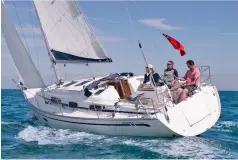  ?? ?? RIGHT Having lots of hatches and portlights means the Bavaria 34 is light and airy below