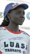  ??  ?? Caroline Kimosop, que foi a campeã da prova feminina