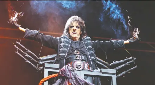  ?? JOHN MAHONEY ?? Alice Cooper’s 1991 song Feed My Frankenste­in is among the deliciousl­y chilling tunes sure to rock any Halloween bash. And the singer clearly loves all things dark and creepy.