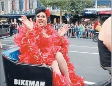  ?? Photo: PETER MEECHAM ?? Party time: The Auckland Pride Parade will kick off on Ponsonby Rd tomorrow at 7.30pm.