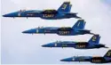  ?? JOHN MCCALL/SOUTH FLORIDA SUN SENTINEL ?? The U.S. Navy Blue Angels perform on Sunday.