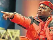  ??  ?? Faster: Floyd Shivambu, the EFF’s chief whip, says there should be a time frame within which bills must be signed.