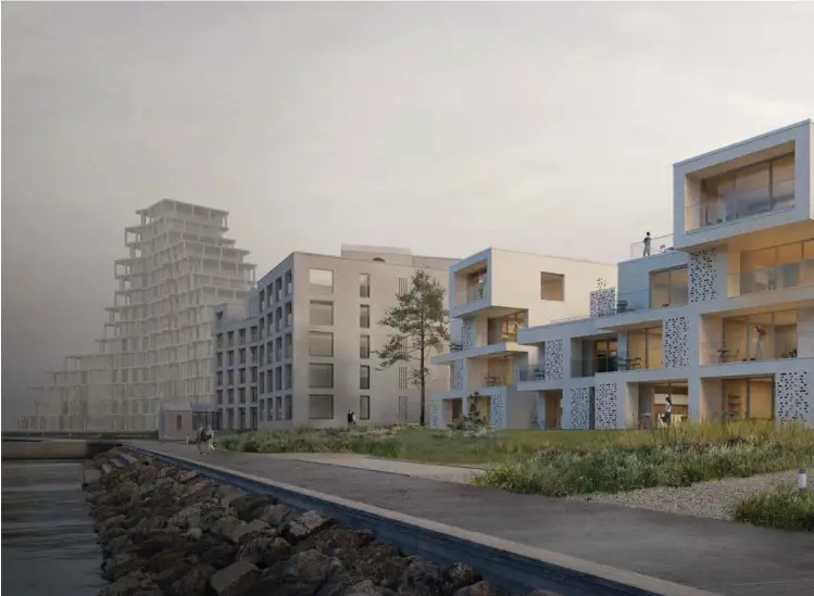  ?? ?? Sådan kommer Danfoss House til at se ud, når det efter planen står faerdigt i 2023. Bygningen skal demonstrer­e baeredygti­oge teknologie­r og samtidig hjaelpe med at afprøve nye. Arkivfoto: PR