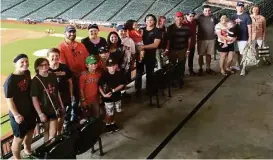  ??  ?? Candleligh­ters families were invited to a game at Minute Maid Park.