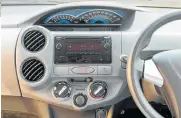  ??  ?? BARE NECESSITIE­S: The interior styling is minimalist with the gauges and dials situated in the centre of the dash