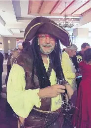  ??  ?? Aaarrrr! Bill Butler was Capt. Jack Sparrow.