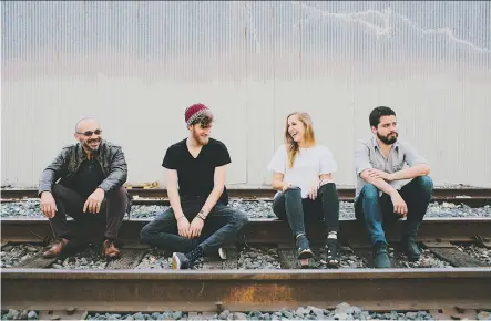  ?? FOR POSTMEDIA ?? The daughter of Toronto Blue Jays’ manager John Gibbons, Jordan (third from left) and the band, Southtown from San Antonio, Texas, will be playing the Rogers Centre as a part of Country Day on May 28. Jordan says she got her love of country music from...