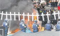  ?? Photo / Mark Mitchell ?? Wellington experience­d a tumultuous end to a 23-day occupation of Parliament grounds in February and March.