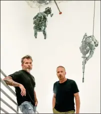 ?? Photo for The Washington Post by Philip Cheung ?? Retired US Navy SEALs Stephen Sanders, left, and Mitchell Hall serve as consultant­s for the “Call of Duty” series. They are shown on Aug. 29, 2019, at the Infinity Ward office in Woodland Hills, California.