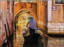  ??  ?? OAR-sOME: A gondola on Venice’s canals and, far right, a mosaic of St Mark