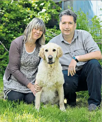  ??  ?? Alan and Brenda Fossey drew on savings and rental income to pay their dog Nell’s medical bill