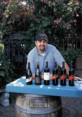  ??  ?? Josh Ruiz, co-owner of Twisted RootsWiner­y, learned to be a good steward of the land from his late uncle-in-law, vineyard manager Ross Schmiedt.