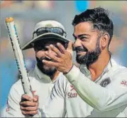  ?? GETTY IMAGES ?? Virat Kohli was Manofthe Series against England.