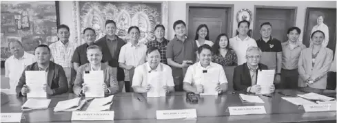  ?? ?? The Iloilo City Government led by Mayor Jerry Treñas sealed a landmark joint venture agreement with Metro Pacific Water Investment Corp. for the constructi­on of a cutting-edge Integrated Solid Waste Management Facility in La Paz district.