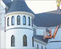  ?? ALYSHA CAMPBELL/JOURNAL PIONEER ?? St. Malachy’s Church in Kinkora is getting a facelift. The new siding is expected to be finished by the end of September.