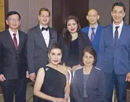  ??  ?? Diamond hotel’s general manager Vanessa Suatengco (seated left) with hotel executives Aida Lat, Winada Effendi, Jeffrey dela Paz, Melanie Pallormina, Louie Ramos, George Reynoso