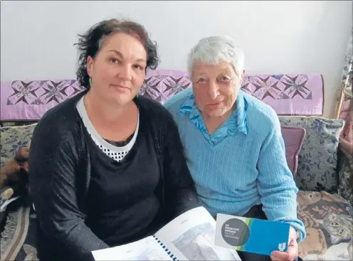  ??  ?? Planning problems: Mt Albert neighbours Karen Burge, left, and Noelene O’Keefe say residents have been kept in the dark over Unitec’s redevelopm­ent plans.