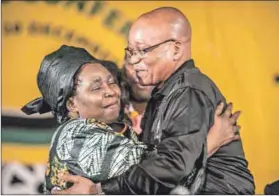  ??  ?? Dead matter: Jacob Zuma once swept Nkosazana off her feet, but she’s now wooing the funeral business. Photo: Delwyn Verasamy