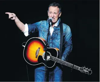  ?? THE ASSOCIATED PRESS ?? Bruce Springstee­n is busy with a new album and a Netflix special out this week.