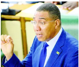  ??  ?? Prime Minister Andrew Holness