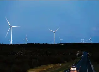  ?? Photos by Jerry Lara / Staff photograph­er ?? The Rockspring­s Val Verde Wind Farm on U.S. 277 north of Del Rio, with its 69 turbine towers, could be the precursor to a much larger wind farm featuring hundreds of turbines.