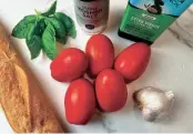  ?? ?? Bruschetta requires only six ingredient­s, so make sure they;re high quality.