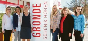  ?? Foto: Carina Sirch ?? Beim Team von GRONDE in Stadtberge­n sind Sehen und Hören in besten Händen (von links): Doris Kugelmann, Uschi Fink, Filialleit­erin Maren Bernier, Beate Hurler, Birgit Seitz und Anna Weishaupt.