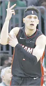  ?? WINSLOW TOWNSON/AGENCE FRANCE-PRESSE ?? TYLER Herro saves the day, leading the Miami Heat to a 111-101 win over the Boston Celtics in Game 2 of their NBA Eastern Conference playoff series.