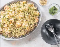  ?? DANIEL J. VAN ACKERE/AMERICA’S TEST KITCHEN VIA AP ?? One-pan shrimp pad thai.