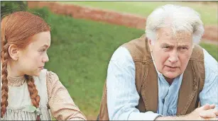  ?? SUBMITTED PHOTO ?? Ella Ballentine as Anne Shirley and Martin Sheen as Matthew Cuthbert appear in a scene from the TV movie, “Lucy Maud Montgomery’s Anne Of Green Gables.”