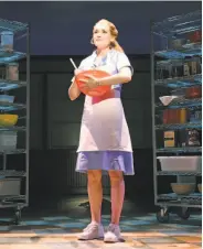  ?? Tim Trumble / SHN ?? Christine Dwyer plays pie baker Jenna, who deals with being a doormat in her own way, in “Waitress.”