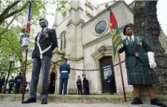  ?? ?? A guard of honour outside the central church of the RAF.