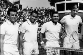  ??  ?? Španjolci su te 1966. u Barceloni bili prejaki: Santana, Arilla, Jovanović i Pilić