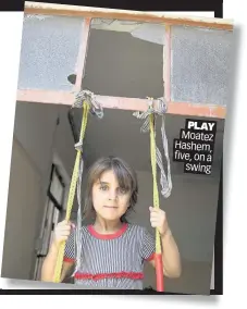  ??  ?? PLAY Moatez Hashem, five, on a swing