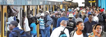  ?? PICTURE: JEFFREY ABRAHAMS ?? MOBILE MASSES: An efficient rail service is necessary to offer township residents cheaper, swifter mass transport, the writer says.