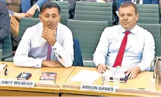  ??  ?? Andy Wigmore and Arron Banks were questioned over their 2016 referendum campaign