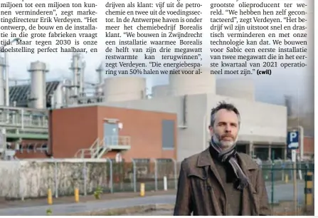  ?? FOTO RR ?? Erik Verdeyen bij chemiebedr­ijf Borealis.