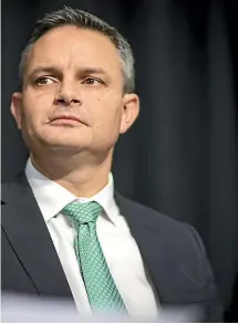  ?? ROSA WOODS/ STUFF ?? Green co-leader James Shaw has called the National Party new climate deniers.