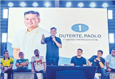 Rep. Duterte makes surprise appearance at campaign rally - PressReader