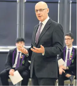  ?? Picture: Mhairi Edwards. ?? Education minister John Swinney has stated he is “absolutely confident” the Curriculum for Excellence is the correct one for Scotland’s pupils.
