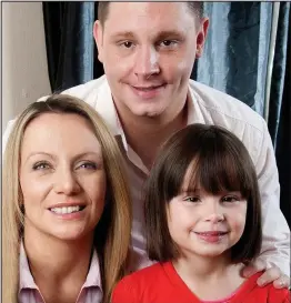  ??  ?? Battered: Tragic Ellie with parents Ben Butler and Jennie Gray