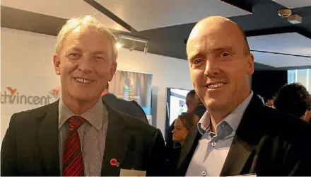  ??  ?? Auckland Mayor Phil Goff and chair of Auckland Community Housing Providers Network James Widgery.