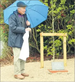  ?? ?? From the summer of 2017, Dick Morrison unveiling a plaque in memory of late club stalwart Dave Hoare.