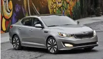  ??  ?? The 2010 Kia Optima was one of the first Kia sedans Peter Schreyer designed entirely.