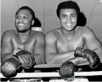 ??  ?? Muhammad Ali and Joe Frazier.