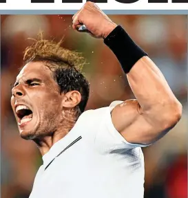  ?? EPA ?? Golden oldie: Rafael Nadal, 30, is through to the quarter-finals
