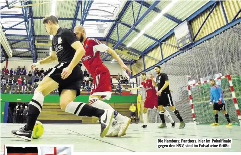  ??  ?? Die Hamburg Panthers, hier im Pokalfinal­e gegen den HSV, sind im Futsal eine Größe.