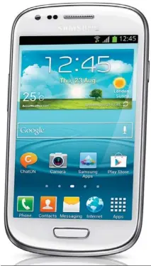  ??  ?? The Galaxy S III mini is powered by Android 4.1 (Jelly Bean), the latest version of the world’s most popular smartphone operating system.