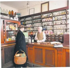  ??  ?? Inside H. Emile Doo’s chemist at the Black Country Living Museum, once of Halesowen Road, Netherton